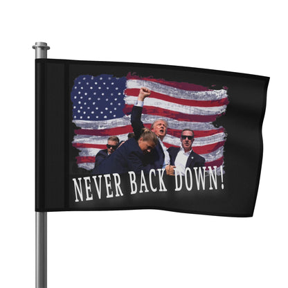 Trump "Never Back Down" Flag